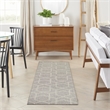 Nourison Horizon 6' Runner Gray Fabric Area Rug