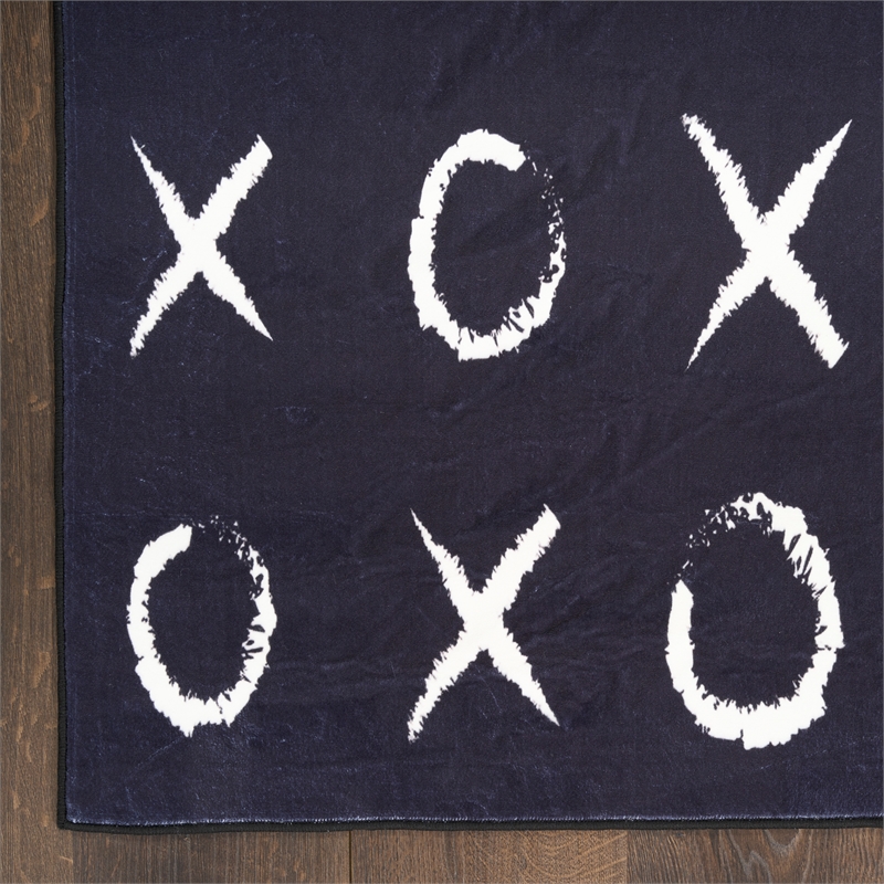Nourison Imagination 4' x 5' Black Fabric Area Rug