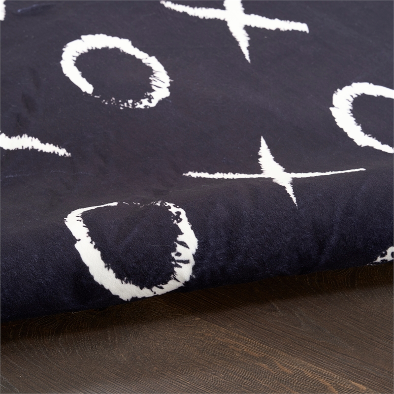 Nourison Imagination 4' x 5' Black Fabric Area Rug