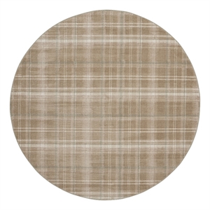 Nourison Grafix 8' x Round Taupe Fabric Area Rug