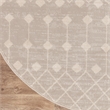 Nourison Grafix 5' x Round Beige Fabric Area Rug