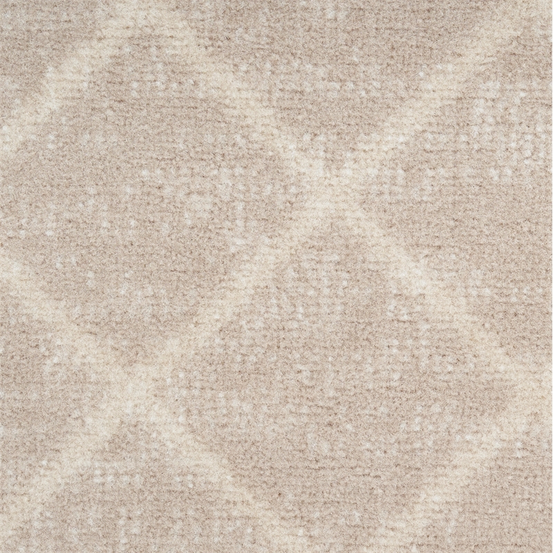 Nourison Grafix 5' x Round Beige Fabric Area Rug