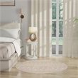 Nourison Grafix 5' x Round Beige Fabric Area Rug
