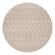 Nourison Grafix 5' x Round Beige Fabric Area Rug