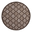 Nourison Easy Care 8' x Round Brown Fabric Area Rug