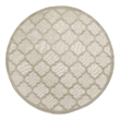 Nourison Easy Care 8' x Round Cream Fabric Area Rug