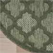 Nourison Easy Care 8' x Round Green Fabric Area Rug