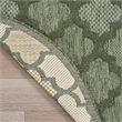 Nourison Easy Care 8' x Round Green Fabric Area Rug
