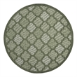 Nourison Easy Care 8' x Round Green Fabric Area Rug
