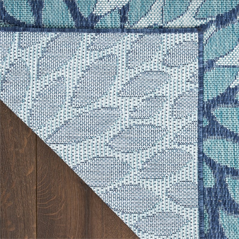 Nourison Garden Oasis 5' x 7' Navy Fabric Area Rug