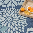 Nourison Garden Oasis 5' x 7' Navy Fabric Area Rug