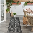Nourison Horizon 8' Runner Black Fabric Area Rug