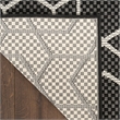 Nourison Horizon 4' x 6' Black Fabric Area Rug
