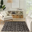 Nourison Horizon 4' x 6' Black Fabric Area Rug