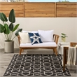 Nourison Horizon 4' x 6' Black Fabric Area Rug