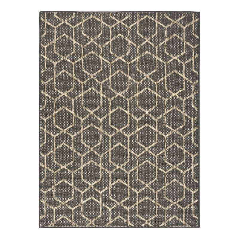 Nourison Horizon 4' x 6' Charcoal Fabric Area Rug