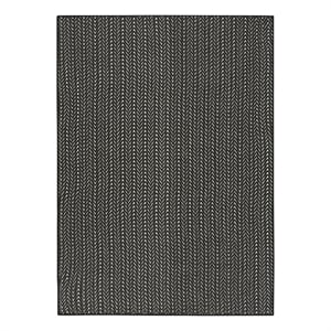 Nourison Horizon 4' x 6' Black Fabric Area Rug