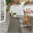 Nourison Horizon 8' Runner Charcoal Fabric Area Rug