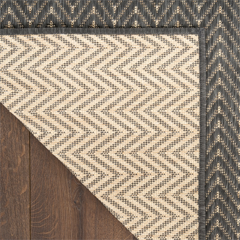 Nourison Horizon 5' x 7' Charcoal Fabric Area Rug