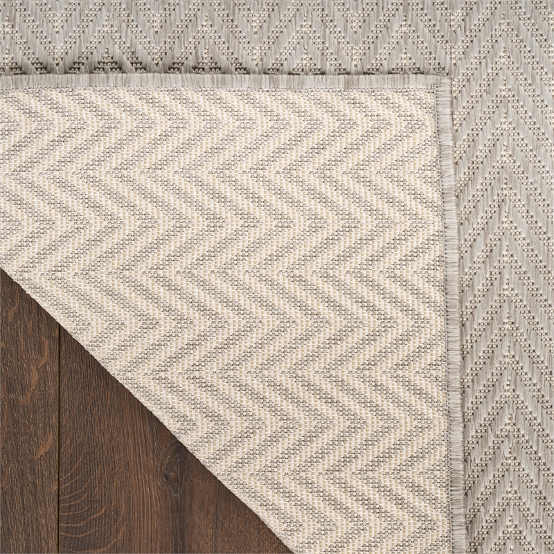 Nourison Horizon 8' Runner Gray Fabric Area Rug