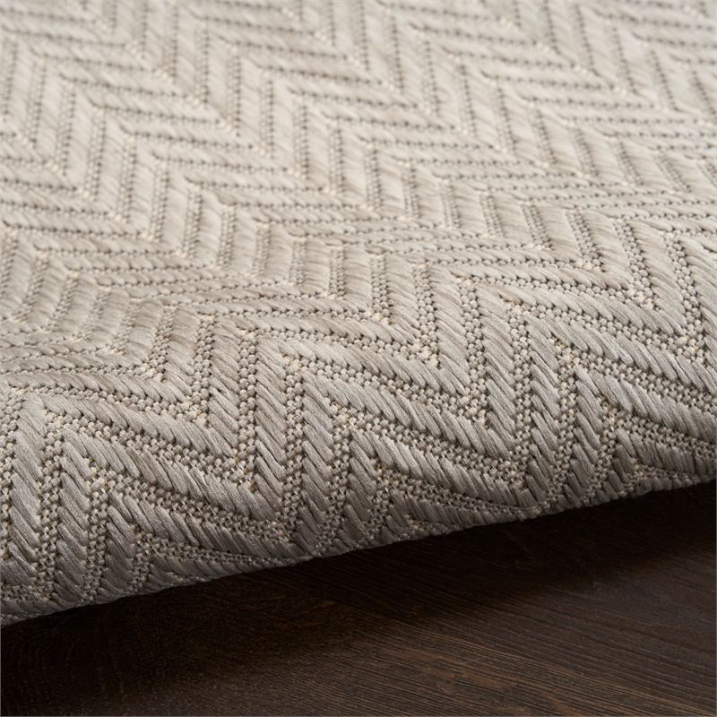 Nourison Horizon 8' Runner Gray Fabric Area Rug