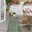 Nourison Horizon 8' Runner Green Fabric Area Rug
