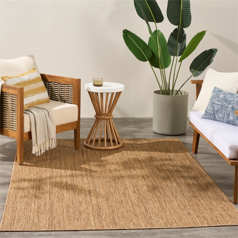 Nourison Horizon 4' x 6' Natural Fabric Area Rug