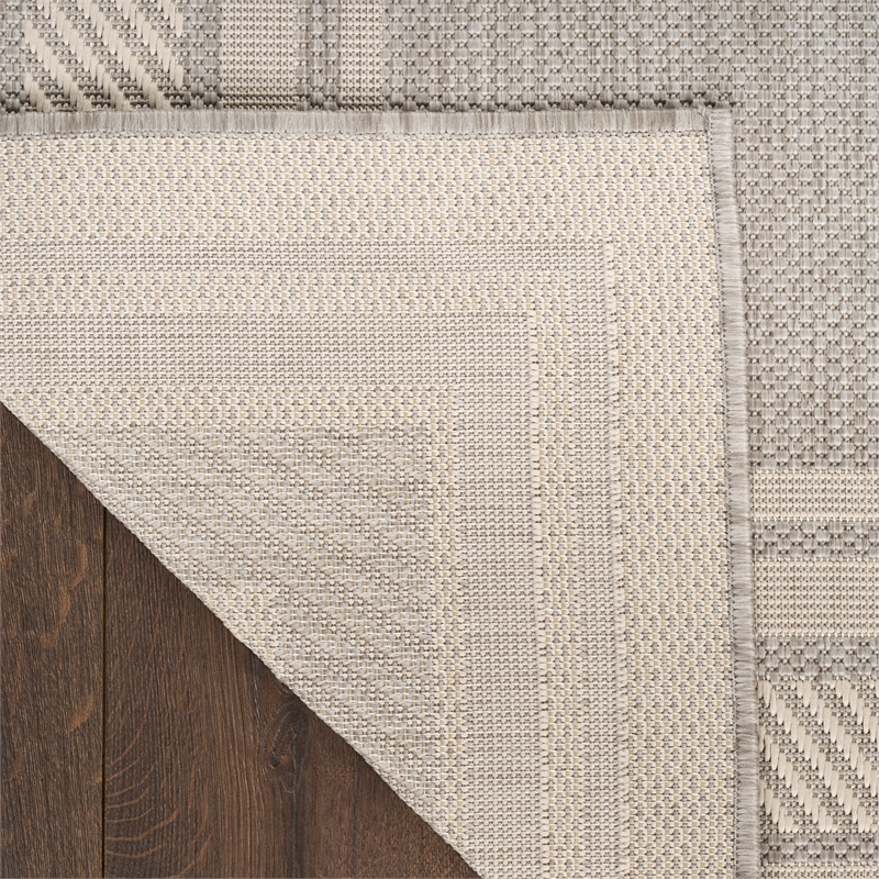 Nourison Horizon 6' Runner Gray Fabric Area Rug