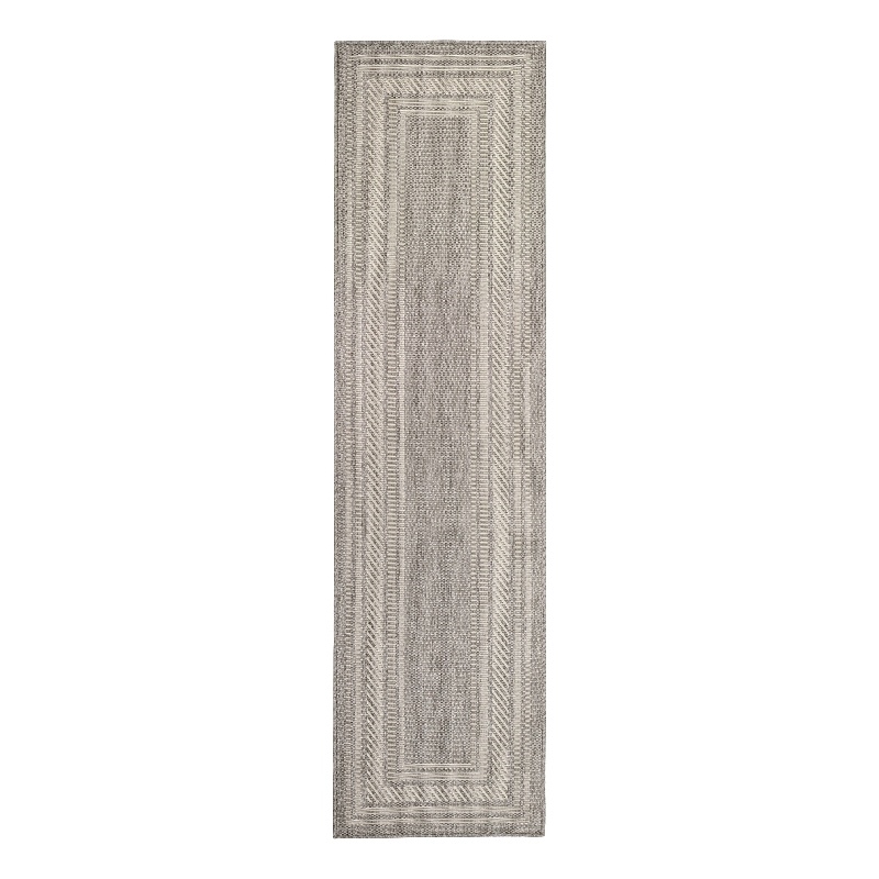 Nourison Horizon 8' Runner Gray Fabric Area Rug