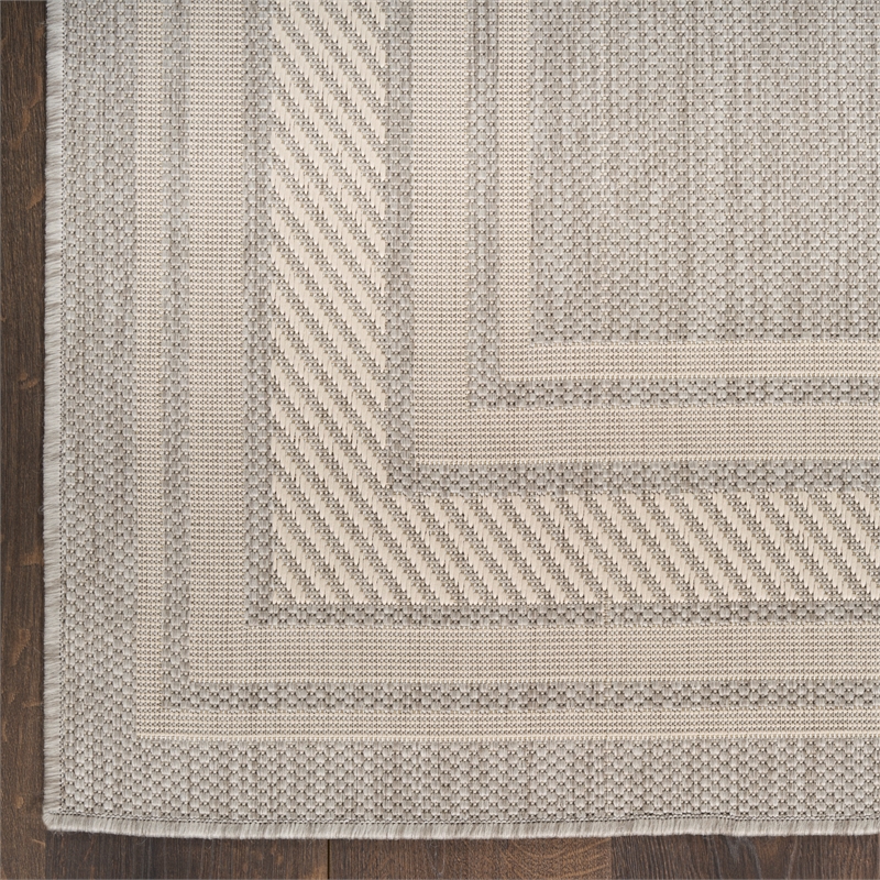 Nourison Horizon 5' x 7' Gray Fabric Area Rug