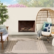 Nourison Horizon 5' x 7' Gray Fabric Area Rug