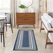 Nourison Horizon 6' Runner Navy Fabric Area Rug