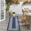 Nourison Horizon 8' Runner Navy Fabric Area Rug