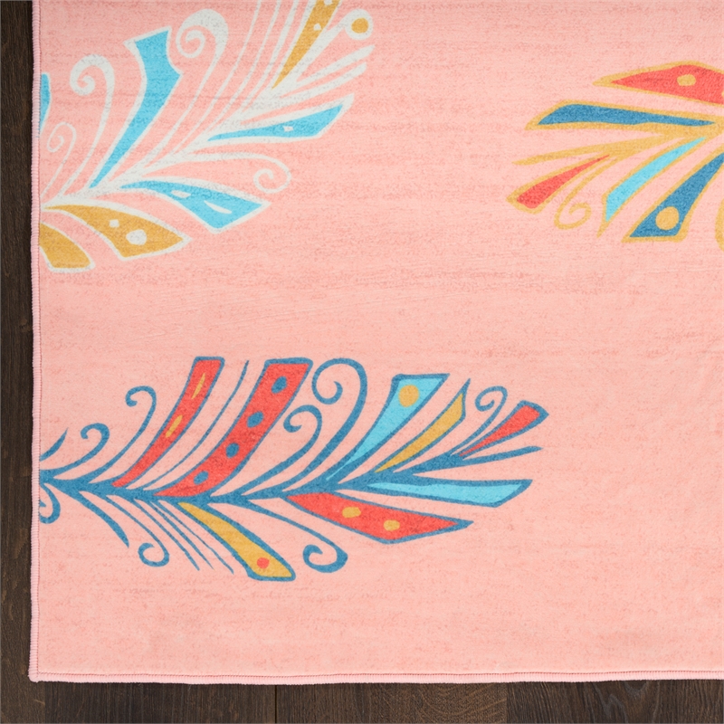Nourison Imagination 5' x 7' Pink Multi-Color Fabric Area Rug
