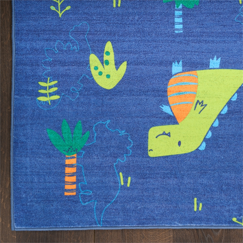 Nourison Imagination 4' x 6' Navy Multi-Color Fabric Area Rug