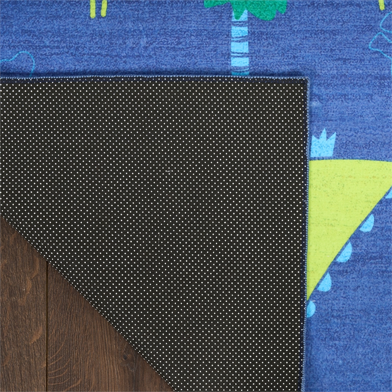 Nourison Imagination 4' x 6' Navy Multi-Color Fabric Area Rug