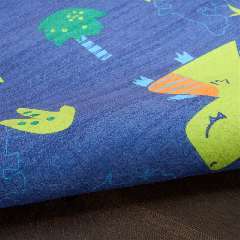 Nourison Imagination 4' x 6' Navy Multi-Color Fabric Area Rug