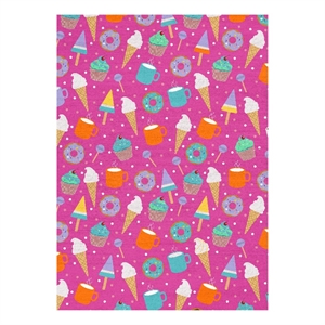 Nourison Imagination 4' x 6' Pink Multi-Color Fabric Area Rug