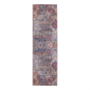 Nourison New Concept Washables 2'2&quot x 12' Multicolor Vintage Indoor Rug