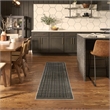 Nourison Nordic 6' Runner Black Taupe Fabric Area Rug