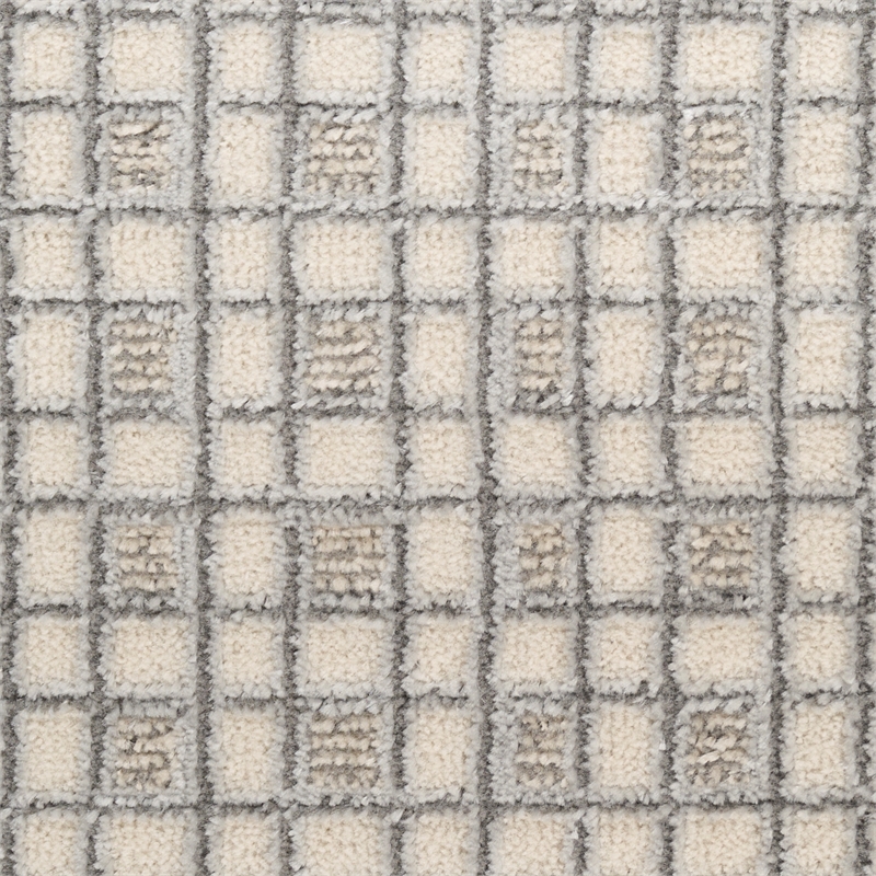 Nourison Nordic 4' x 6' Ivory Gray Fabric Area Rug