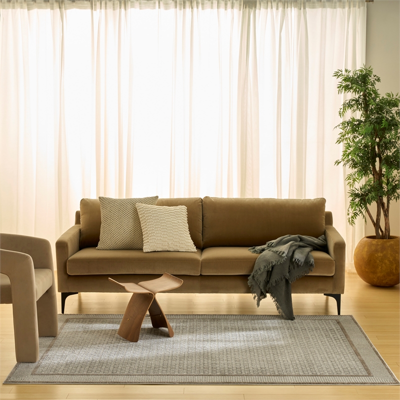 Nourison Nordic 4' x 6' Ivory Gray Fabric Area Rug