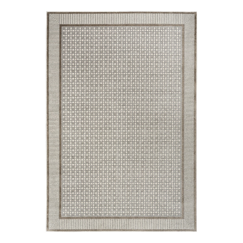 Nourison Nordic 4' x 6' Ivory Gray Fabric Area Rug