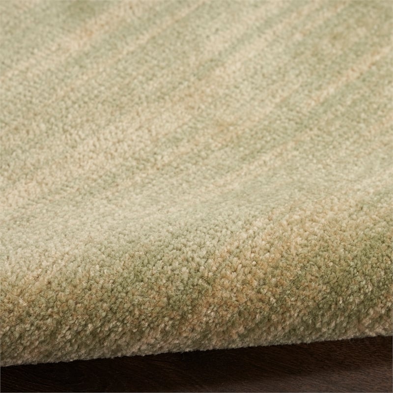 Nourison Essentials 7' x Square Green Gold Fabric Area Rug