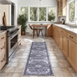 Nourison Washables 8' Runner Charcoal Gray Fabric Area Rug