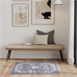 Nourison Washables 3' x 5' Charcoal Gray Fabric Area Rug