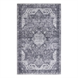 Nourison Washables 3' x 5' Charcoal Gray Fabric Area Rug