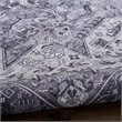 Nourison Washables 4' x 6' Charcoal Gray Fabric Area Rug