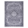 Nourison Washables 4' x 6' Charcoal Gray Fabric Area Rug