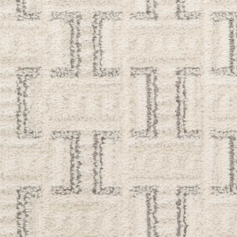 Nourison Nordic 4' x 6' Ivory Gray Fabric Area Rug